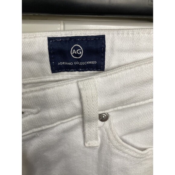 AG Adriano‎ Goldschmied The Legging Ankle White Jean Raw Hem Size 25 NEW - Picture 3 of 7